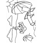 Dibujo para colorear Castillo en la playa