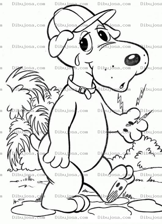 Dibujo para colorear Colorear Perro llorando
