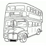 Dibujo para colorear Dibujo De Bus De 2 Pisos Para Pintar Y Colorear Autobus De Dos Niveles