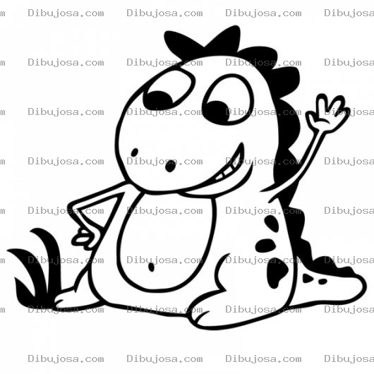 Dibujo para colorear Dibujo De Dragoncito Bebe Para Pintar Y Colorear Dinosaurito