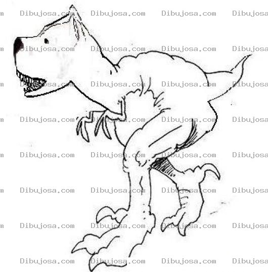 Dibujo para colorear Dibujo De Perro Dinosauro Para Pintar Y Colorear Perrosauro