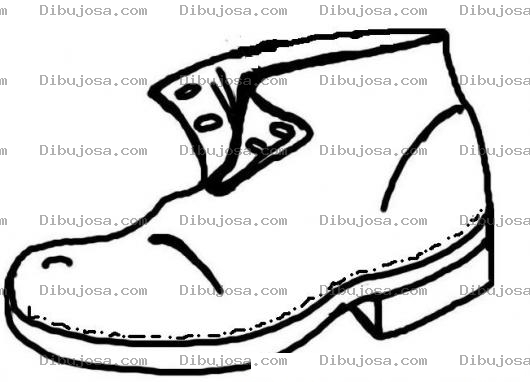 Dibujo para colorear Dibujo De Zapato Viejo Sin Correas Para Pintar Y Colorear