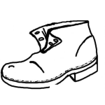 Dibujo para colorear Dibujo De Zapato Viejo Sin Correas Para Pintar Y Colorear