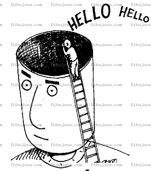 Dibujo para colorear Dibujo De Cerebro Vacio Para Pintar Y Colorear