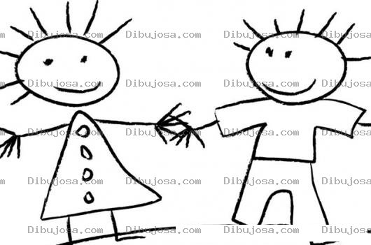 Dibujo para colorear Dibujo De Mama Y Papa Para Pintar Y Colorear