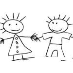 Dibujo para colorear Dibujo De Mama Y Papa Para Pintar Y Colorear