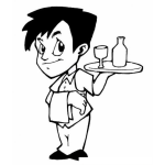 Dibujo para colorear Dibujo De Mesero Para Pintar Y Colorear