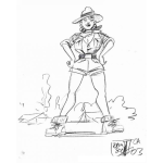 Dibujo para colorear Dibujo De Mujer Scout Para Pintar Y Colorear Chica Exploradora Girlscout