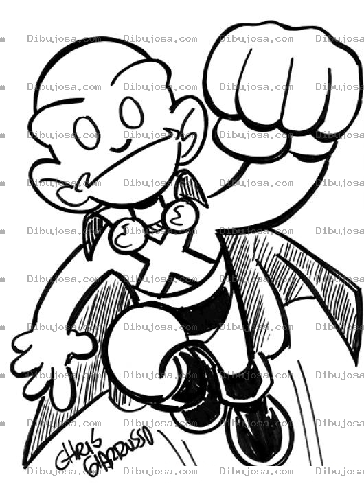 Dibujo para colorear Dibujo De Super X Para Pintar Y Colorear A Superx