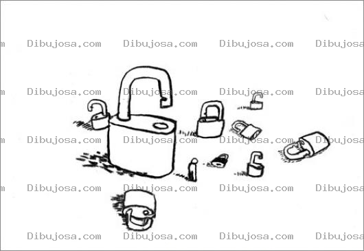 Dibujo para colorear Dibujo De Candados Para Pintar Y Colorear