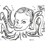 Dibujo para colorear Dibujo D Ehombre Pulpo Para Pintar Y Colorear
