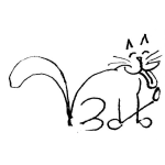 Dibujo para colorear Dibujo De Gato Lamiendose La Pata Para Pintar Y Colorear