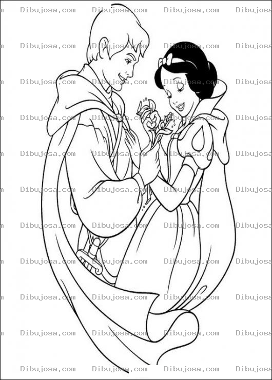 Dibujo para colorear Blanca Nieves