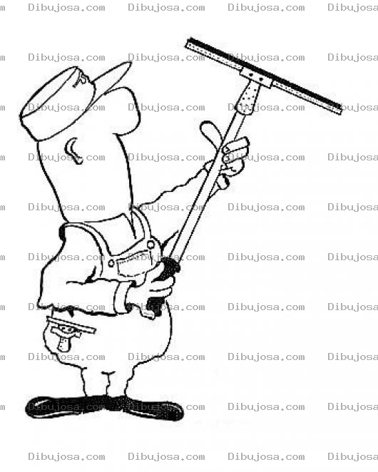 Dibujo para colorear Colorear Limpiador De Vidrios