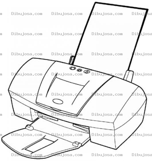 Dibujo para colorear Dibujo De Impresora De Cartuchos De Tinta Para Pintar Y Colorear