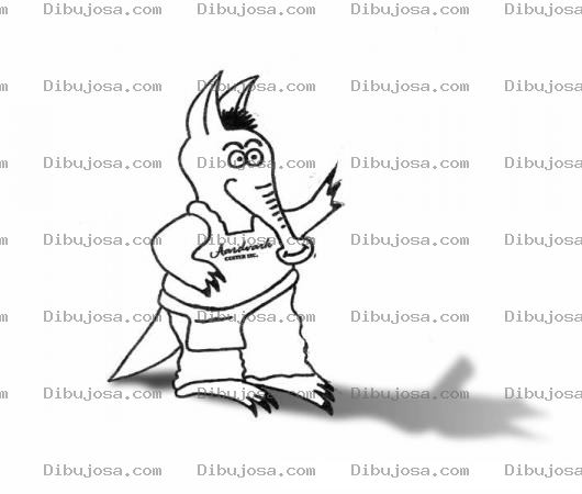 Dibujo para colorear Dibujo De Oso Hormiguero Para Pintar Y Colorear
