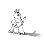 Dibujo para colorear Dibujo De Oso Hormiguero Para Pintar Y Colorear