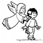 Dibujo para colorear Dibujo De Angel De La Guardia Para Pintar Y Colorear Angel De La Guarda