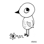 Dibujo para colorear Dibujo De Flor Lombriz Y Pollito Para Colorear Y Pintar