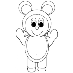 Dibujo para colorear Dibujo De Nino Con Disfraz De Osito Para Colorear
