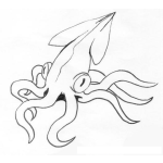 Dibujo para colorear Dibujo De Calamar Gigante Para Pintar Y Colorear