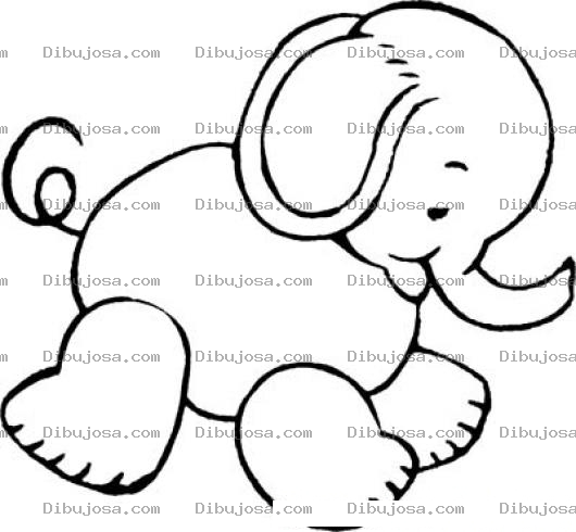 Dibujo para colorear Elefantito De Juguete Para Pintar Y Colorear