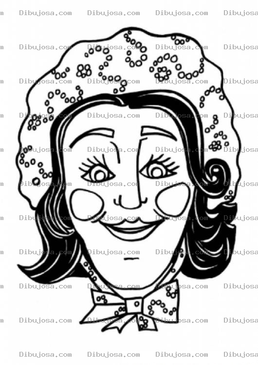 Dibujo para colorear Dibujo De Senora Chapudita Para Pintar Y Colorear