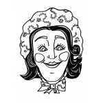 Dibujo para colorear Dibujo De Senora Chapudita Para Pintar Y Colorear