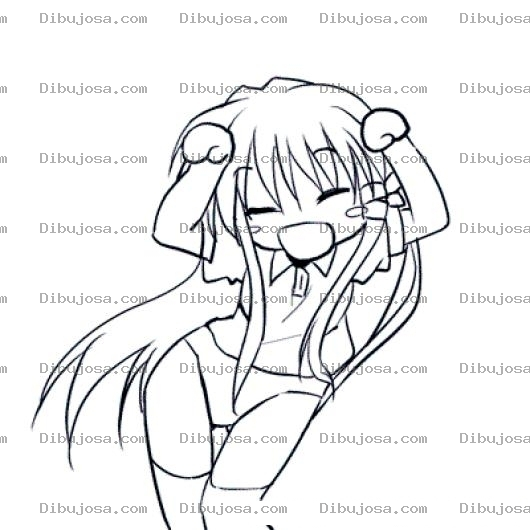 Dibujo para colorear Dibujo De Chica Sacando La Lengu Para Pintar Y Colorear