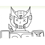 Dibujo para colorear Dibujo De Tobot Muerto Para Colorear