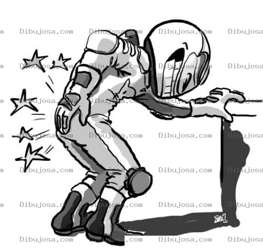 Dibujo para colorear Motorista Con Dolor De Pompis Para Pintar Y Colorear Dolor En La Colita