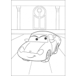 Dibujo para colorear Carro Cars Rojo Para Pintar Y Colorear