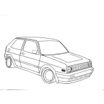 Dibujo para colorear Dibujo De Carrito Golf Para Pintar Y Colorear