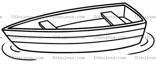 Dibujo para colorear Dibujo De Lancha De Madera Para Pintar Y Colorear