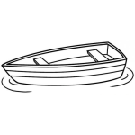 Dibujo para colorear Dibujo De Lancha De Madera Para Pintar Y Colorear