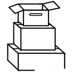 Dibujo para colorear 3 Cajas De Carton Para Colorear Y Pintar