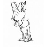 Dibujo para colorear Colorear perra chiguagua vieja