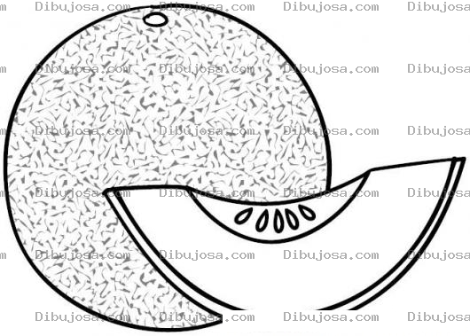 Dibujo para colorear Dibujo De Un Melon Para Pintar Y Colorear