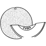 Dibujo para colorear Dibujo De Un Melon Para Pintar Y Colorear