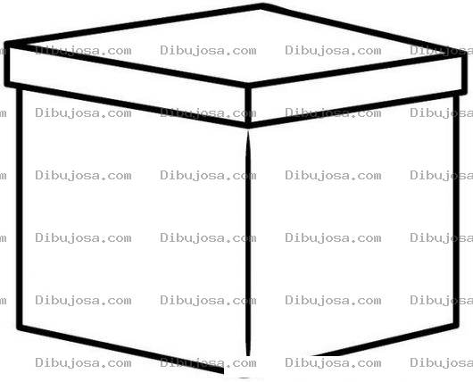 Dibujo para colorear Dibujo De Caja Con Tapadera Para Pintar Y Colorear Cajon Con Tapa De Carton