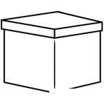 Dibujo para colorear Dibujo De Caja Con Tapadera Para Pintar Y Colorear Cajon Con Tapa De Carton