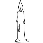 Dibujo para colorear Vela De Cera Para Pintar Y Colorear Una Candela Encendida