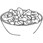Dibujo para colorear Plato De Ensalada Para Pintar Y Colorear