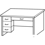 Dibujo para colorear Dibujo De Escritorio Secretarial Para Pintar Y Colorear Escritorio Con Gabetas