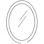 Dibujo para colorear Espejo Ovalado De Pared Para Pintar Y Colorear