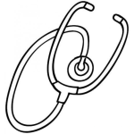 Dibujo para colorear Estetoscopi De Medicos Para Pintar Y Colorear Esteto De Doctor