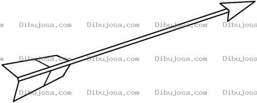 Dibujo para colorear Dibujo De Flecha De Arco Para Pintar Y Colorear