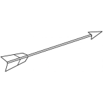 Dibujo para colorear Dibujo De Flecha De Arco Para Pintar Y Colorear