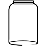Dibujo para colorear Jarro De Vidrio Para Pintar Y Colorear Jarron De Galletas Vacio