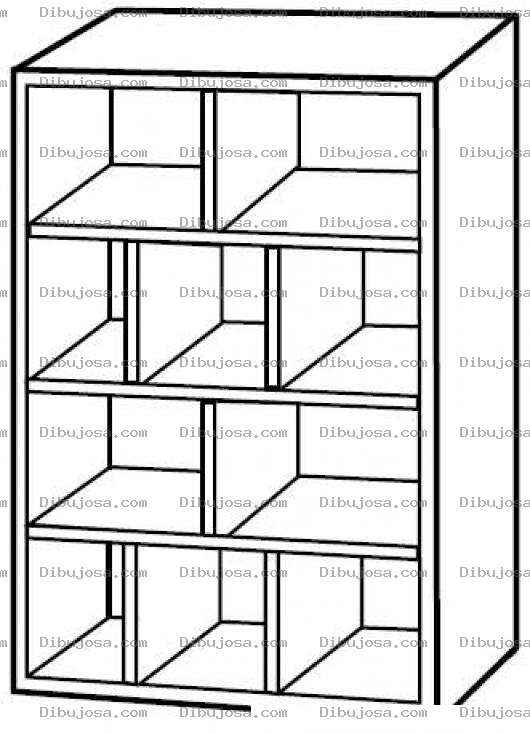 Dibujo para colorear Dibujo De Estante De Madera Para Pintar Y Colorear